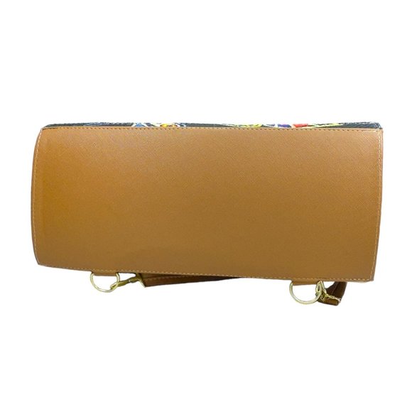 Artisan Made Frida Kahlo Canvas Faux Leather Tote Backpack From Coyoacan Mexico - Picture 13 of 14